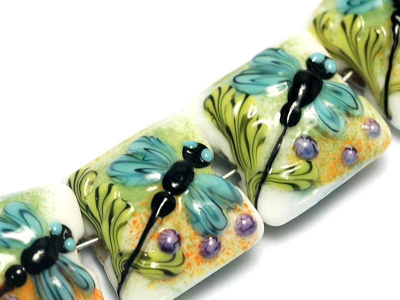10504614 - Four Blue Dragonfly Pillow Beads