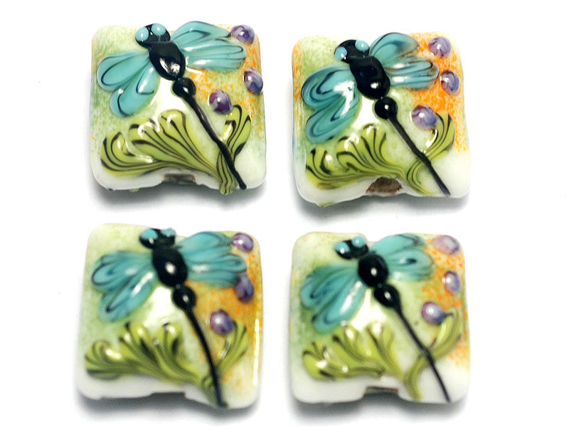 10504614 - Four Blue Dragonfly Pillow Beads