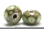 10504901 - Seven Moss Green w/Metal Dots Rondelle Beads