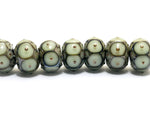 10504901 - Seven Moss Green w/Metal Dots Rondelle Beads