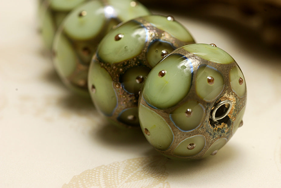 grace lampwork beads artisan handmade glass beads SRA