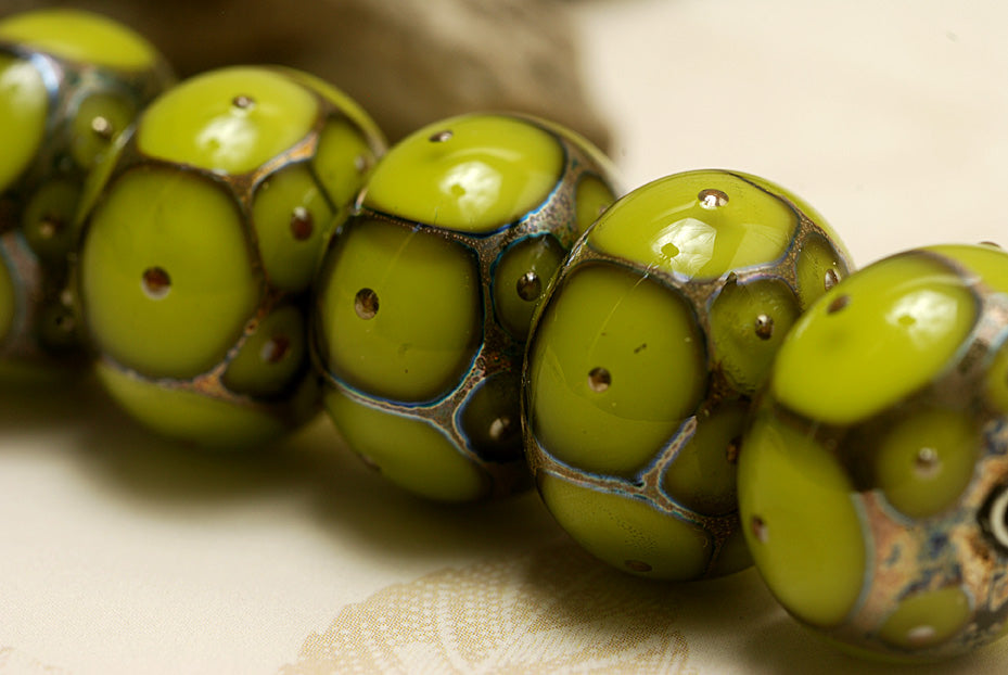grace lampwork beads artisan handmade glass beads SRA