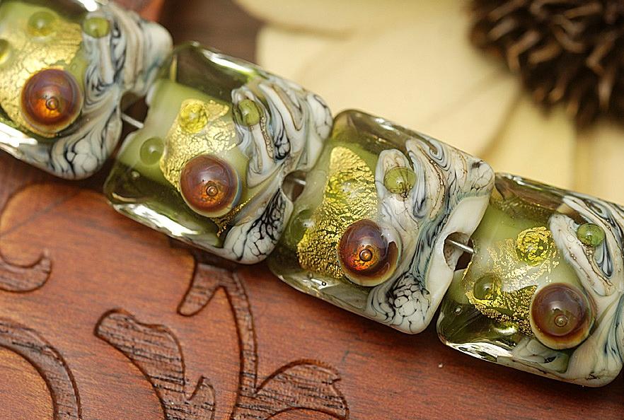grace lampwork beads artisan handmade glass beads SRA