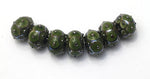 10505301 - Seven Pine Green w/Metal Dots Rondelle Beads