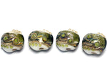 10505712 - Four Olive Stardust Lentil Beads