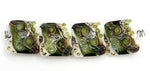 10505714 - Four Olive Stardust Pillow Beads