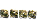 10505714 - Four Olive Stardust Pillow Beads