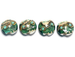 10505812 - Four Mint Stardust Lentil Beads