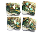 10505814 - Four Mint Stardust Pillow Beads