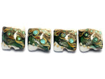 10505814 - Four Mint Stardust Pillow Beads