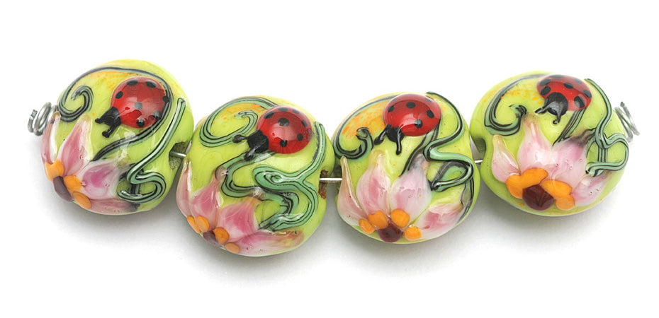 grace lampwork beads artisan handmade glass beads SRA
