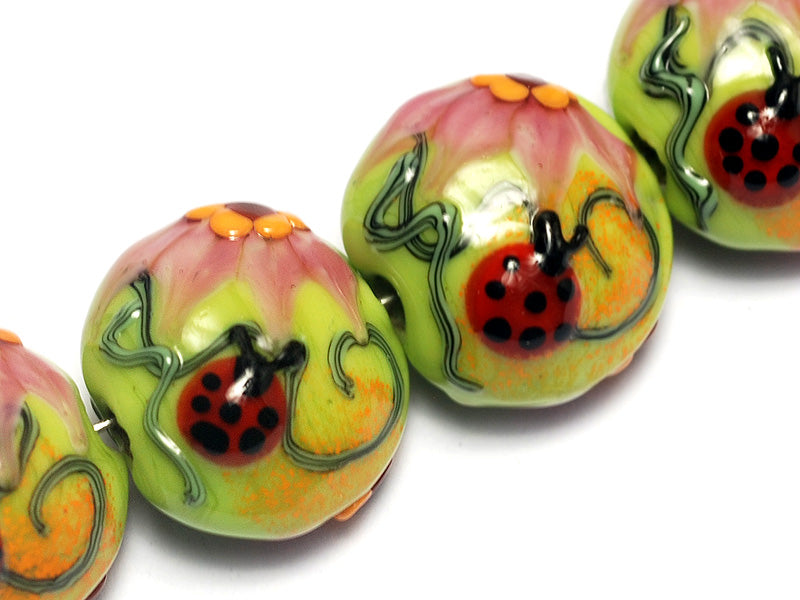 grace lampwork beads artisan handmade glass beads SRA