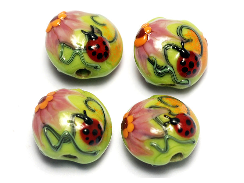 grace lampwork beads artisan handmade glass beads SRA