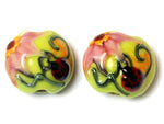 grace lampwork beads artisan handmade glass beads SRA