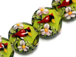 10506112 - Four Spring Red Cardinal Lentil Beads