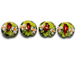 10506112 - Four Spring Red Cardinal Lentil Beads