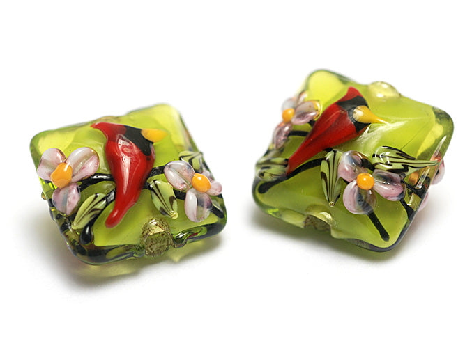 grace lampwork beads artisan handmade glass beads SRA