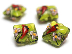 grace lampwork beads artisan handmade glass beads SRA