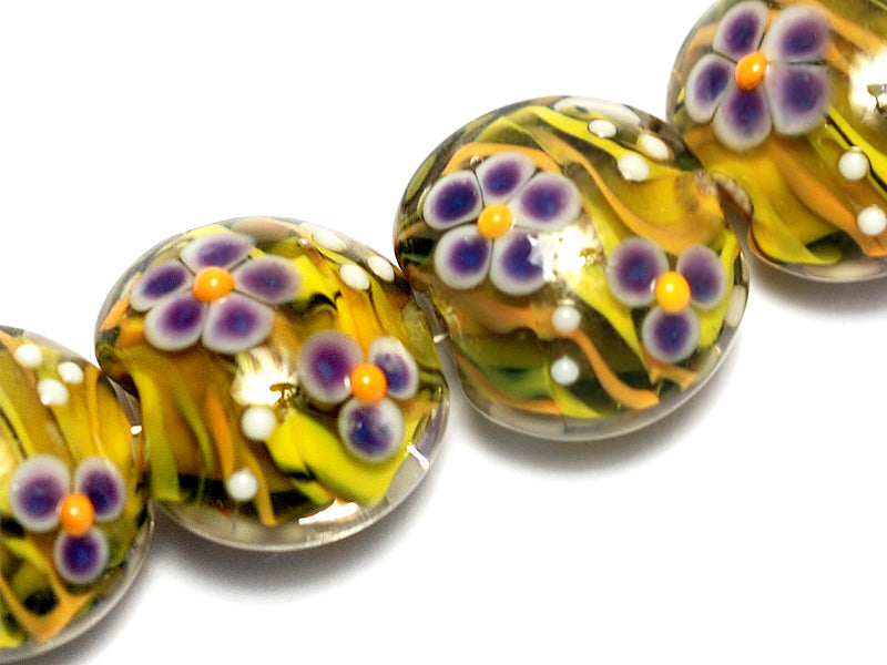 10506312 - Four Sweet Pea Lentil Beads