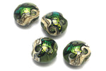 10506412 - Four Olivine Lentil Beads