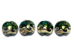 10506412 - Four Olivine Lentil Beads