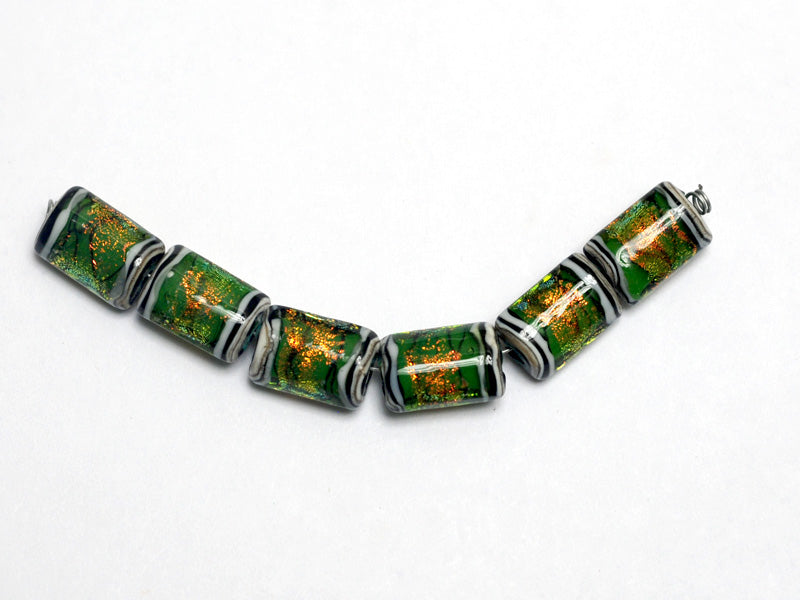 10507303 - Six Herbal Garden Shimmer Mini Kalera Beads