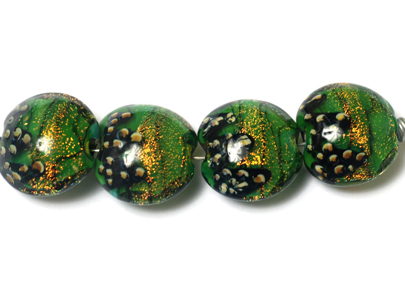 10507312 - Four Herbal Garden Shimmer Lentil Beads