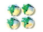 10507412 - Four Hawaiian Hummingbird Lentil Beads