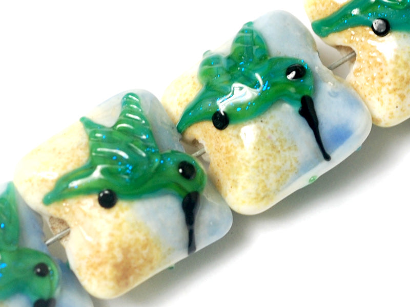 10507414 - Four Hawaiian Hummingbird Pillow Beads
