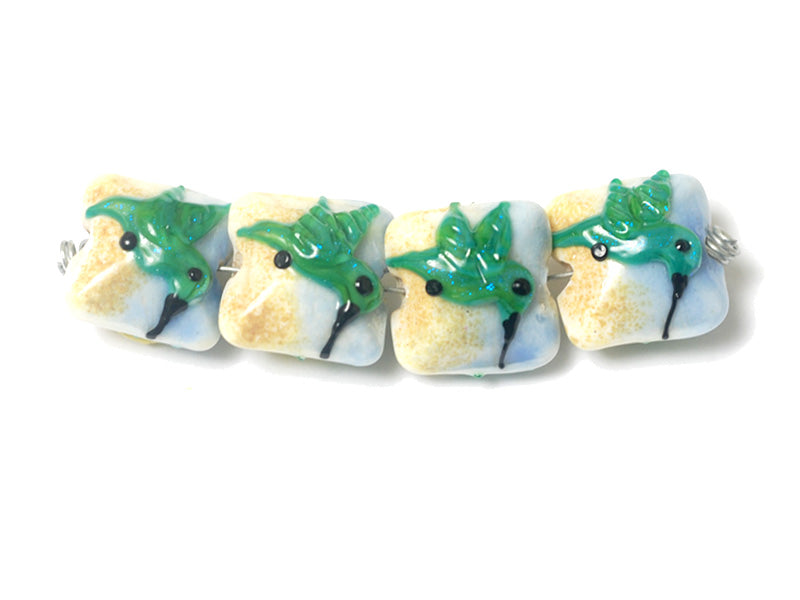 10507414 - Four Hawaiian Hummingbird Pillow Beads