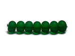 10507601 - Seven Green Matte Large Spacer Rondelle Beads
