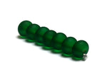 10507601 - Seven Green Matte Large Spacer Rondelle Beads