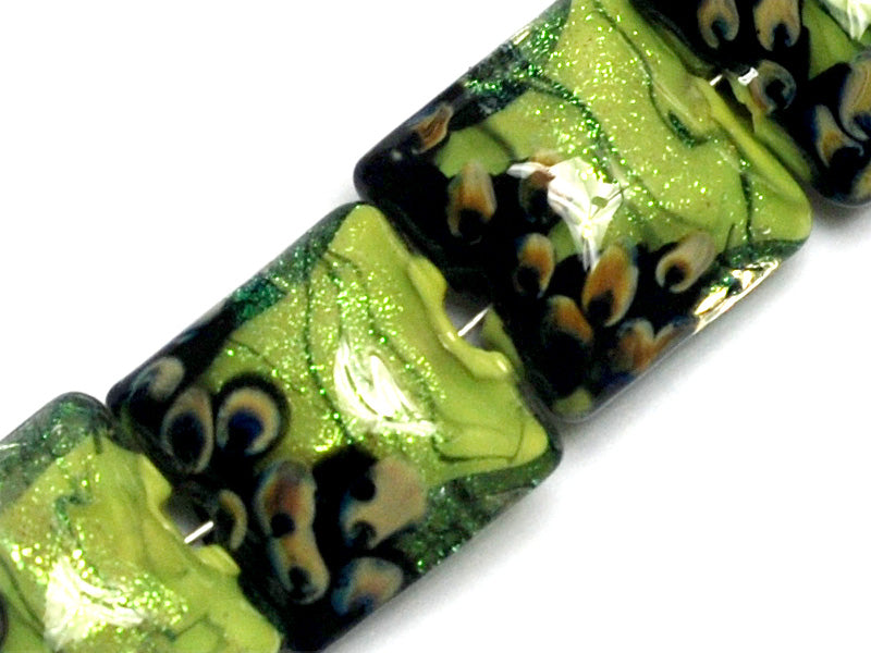 10507714 - Four Spring Green Shimmer Pillow Beads