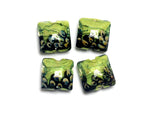 10507714 - Four Spring Green Shimmer Pillow Beads