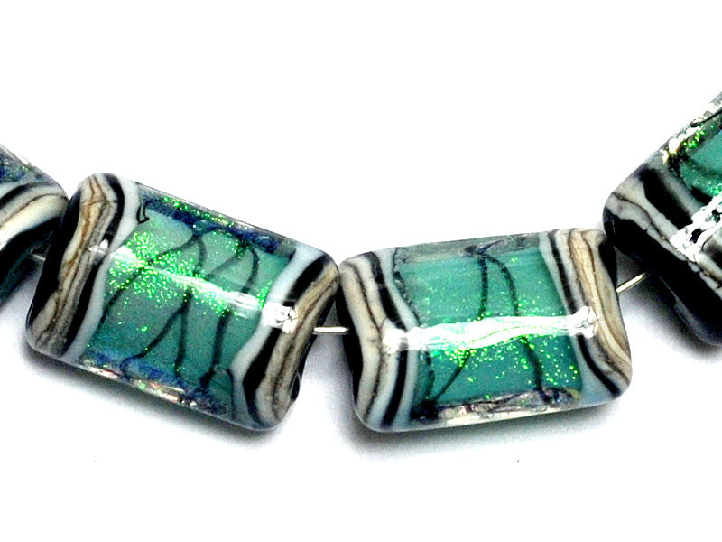 10507803 - Six Seafoam Shimmer Mini Kalera Beads