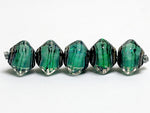 10507807 - Five Seafoam Shimmer Crystal  Shaped Beads