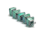 10507807 - Five Seafoam Shimmer Crystal  Shaped Beads
