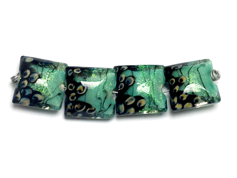 10507814 - Four Seafoam Shimmer Pillow Beads