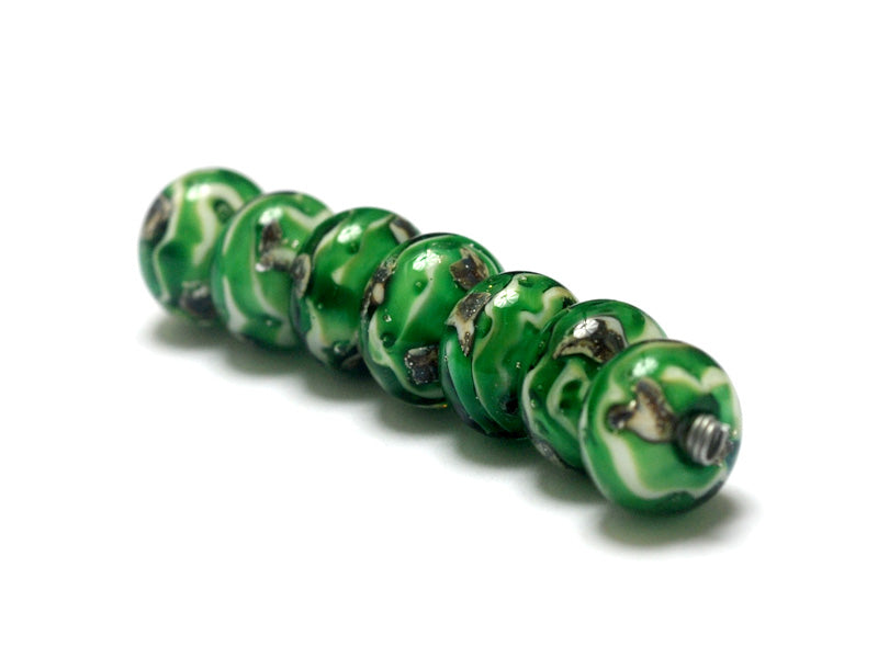 10507901 - Seven Greener Treasures Rondelle Beads