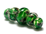 10507911 - Five Greener Treasures Graduated Rondelle Beads