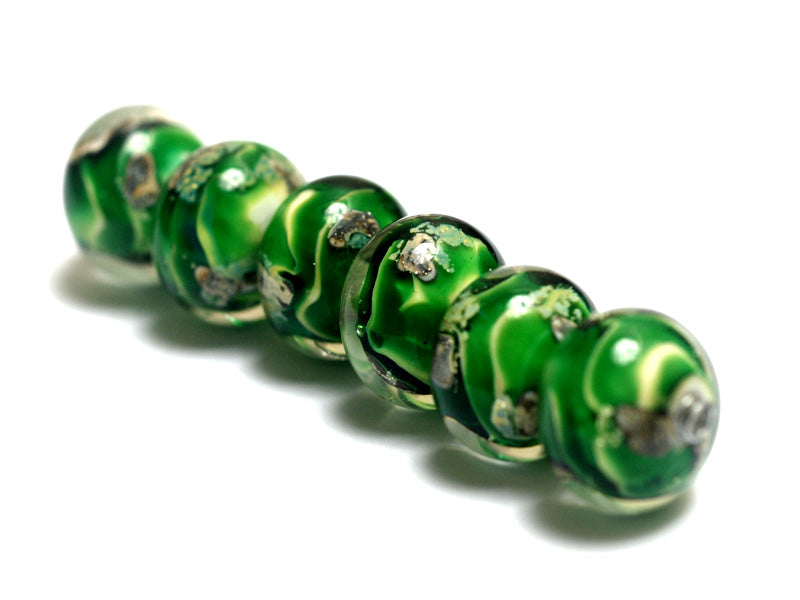 10507921 - Six Greener Treasures Rondelle Beads