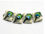 10508014 - Four Peacock Feather Pillow Beads