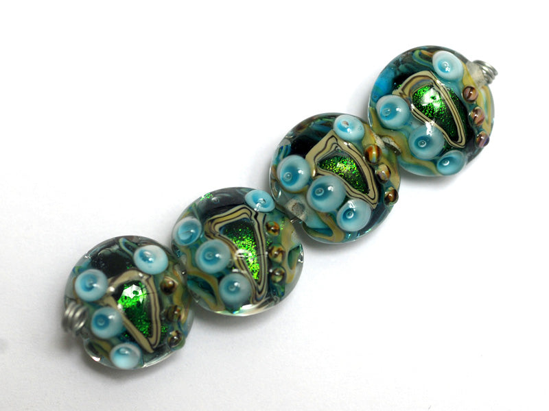 10508312 - Four Mirage Lake Lentil Beads