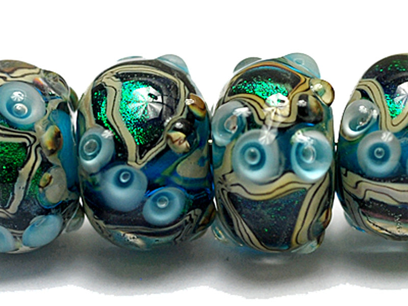 10508321 - Six Mirage Lake Rondelle Beads