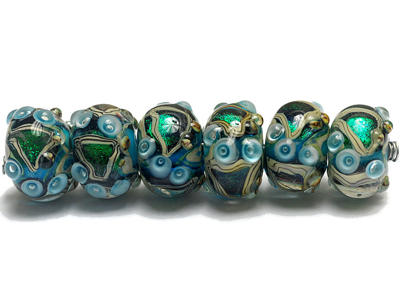 10508321 - Six Mirage Lake Rondelle Beads