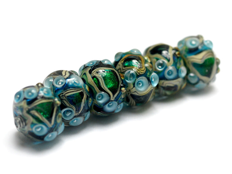 10508321 - Six Mirage Lake Rondelle Beads
