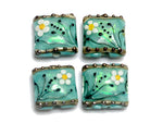 10508514 - Four Seafoam Florals Pillow Beads