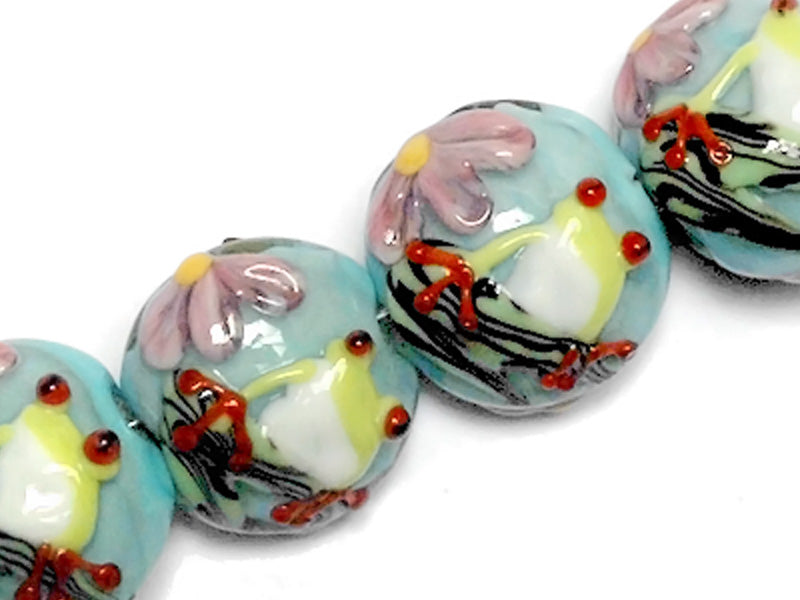 10508712 - Four Happy Frog Lentil Beads