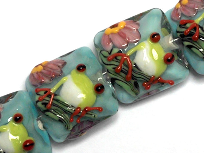 10508714 - Four Happy Frog Pillow Beads