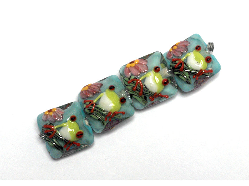 10508714 - Four Happy Frog Pillow Beads